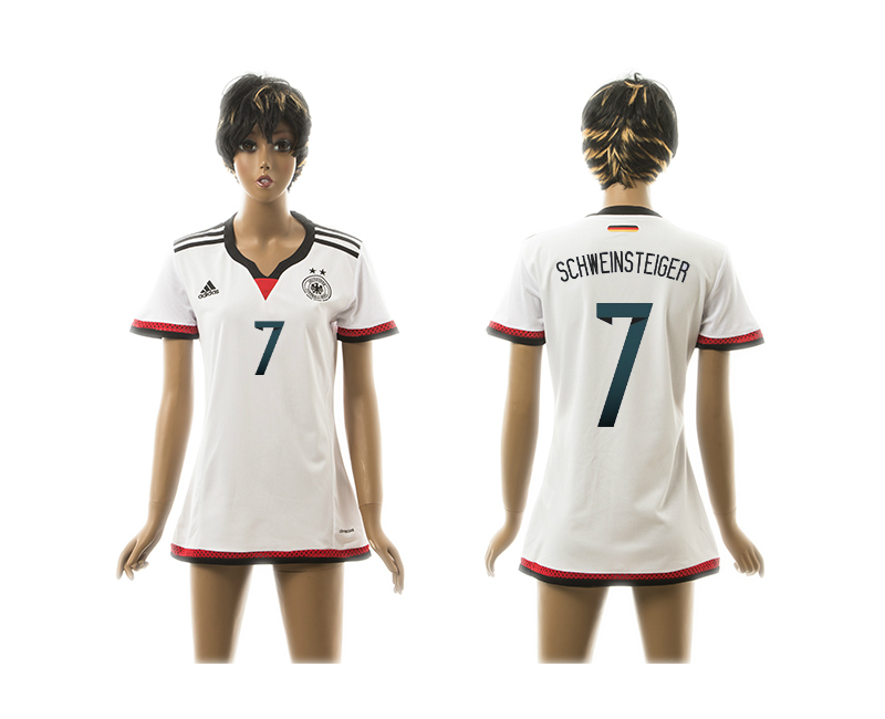 2015-16 Germany 7 Schweinsteiger Home Women Jersey