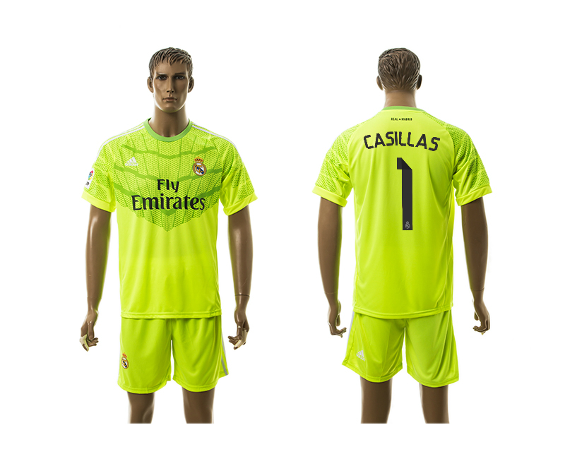 2015-16 Real Madrid 1 Casillas Goalkeeper Jersey