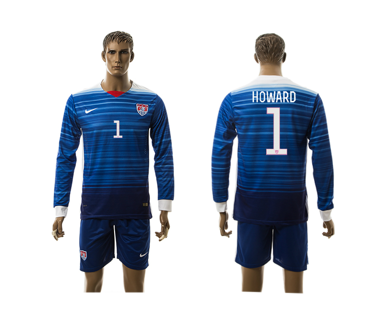 2015-16 USA 1 Howard Away Long Sleeve Jersey