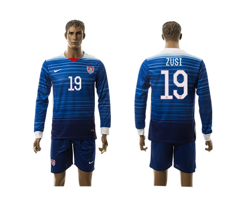 2015-16 USA 19 Zusi Away Long Sleeve Jersey