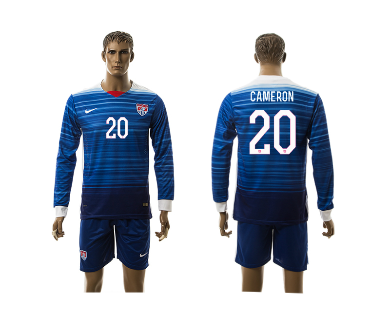 2015-16 USA 20 Cameron Away Long Sleeve Jersey