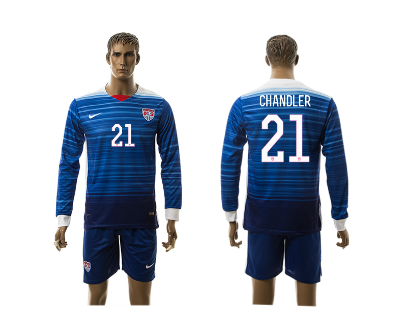 2015-16 USA 21 Chandler Away Long Sleeve Jersey