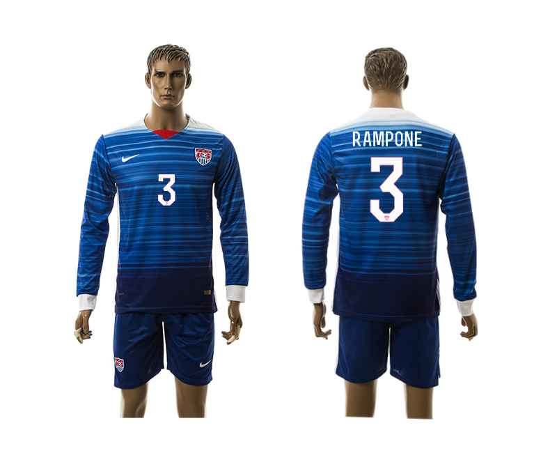 2015-16 USA 3 Rampone Away Long Sleeve Jersey