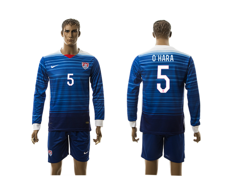 2015-16 USA 5 O'Hara Away Long Sleeve Jersey
