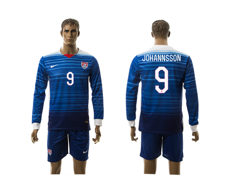 2015-16 USA 9 Johannsson Away Long Sleeve Jersey