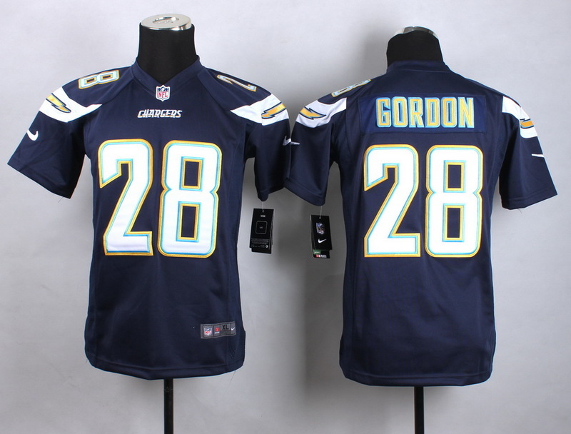 Nike Chargers 28 Melvin Gordon Dark Blue Youth Game Jersey