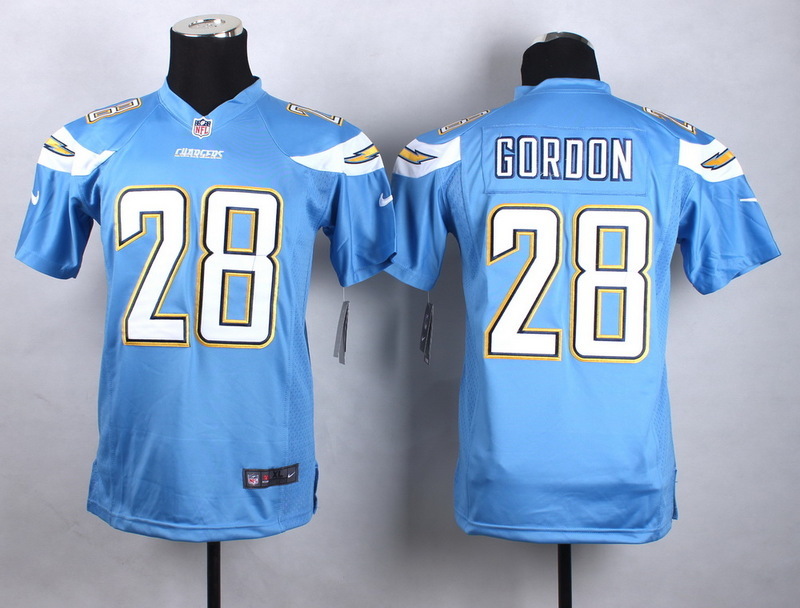Nike Chargers 28 Melvin Gordon Light Blue Youth Game Jersey