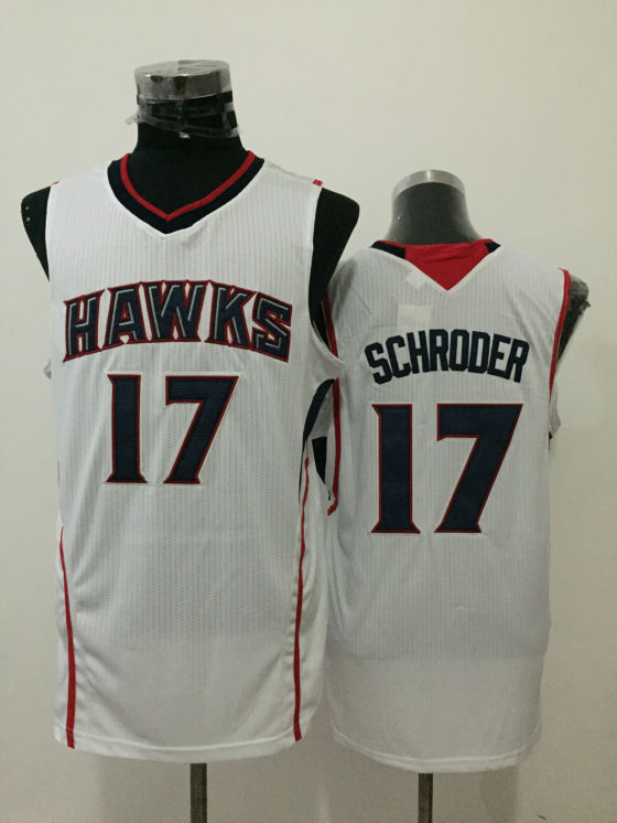 Hawks 17 Dennis Schroder White New Revolution 30 Jersey