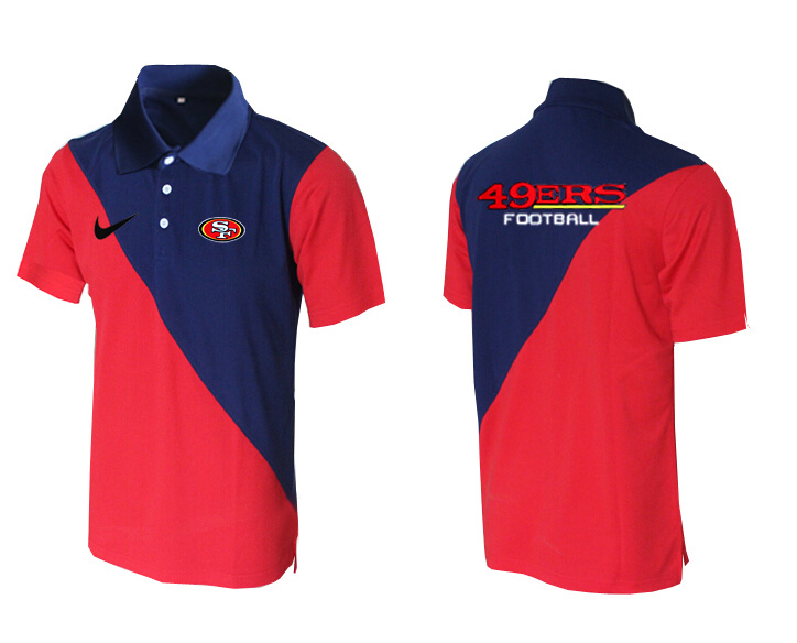 Nike 49ers Blue And Red Polo Shirt