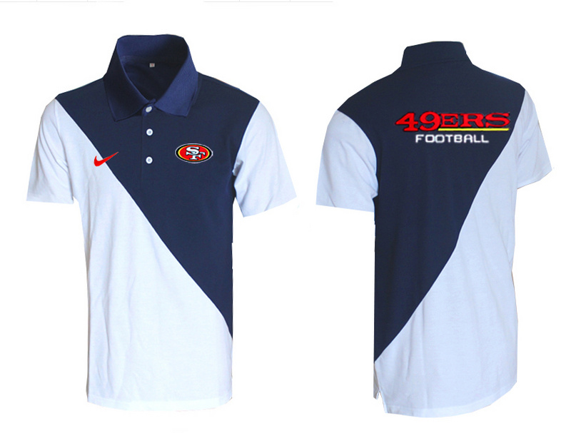 Nike 49ers Blue And White Polo Shirt