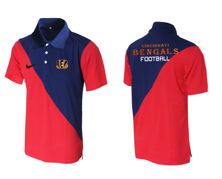 Nike Bengals Blue And Red Polo Shirt