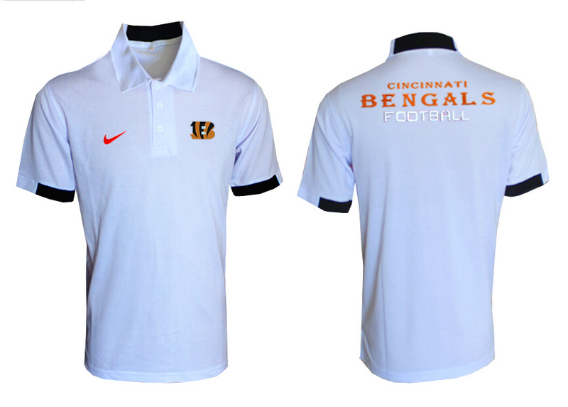 Nike Bengals White Polo Shirt