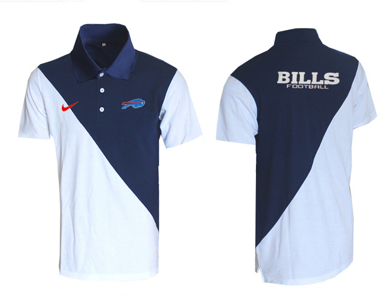 Nike Bills Blue And White Polo Shirt