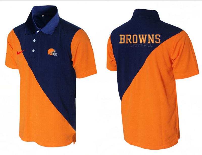 Nike Browns Blue And Orange Polo Shirt