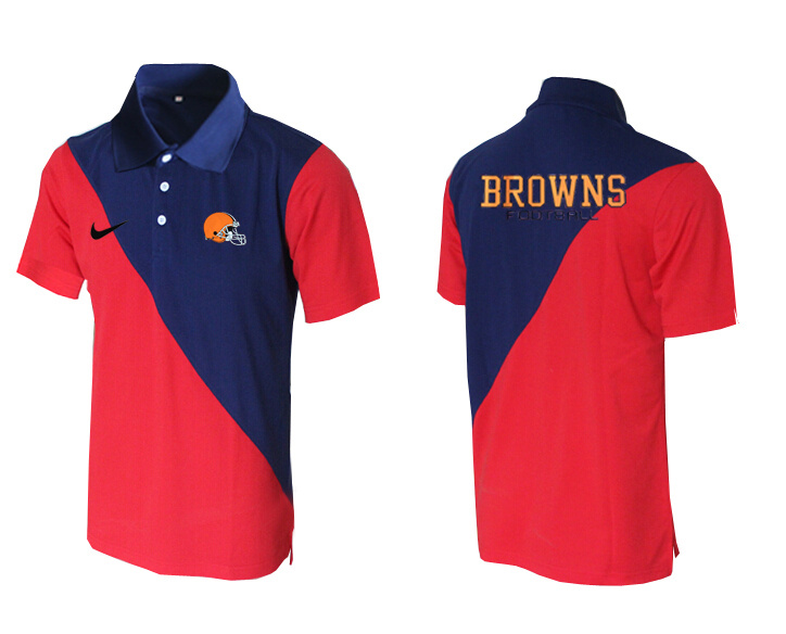 Nike Browns Blue And Red Polo Shirt Nike Browns Blue And Red Polo Shirt