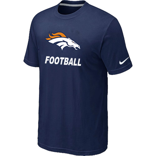 Men's Denver Broncos Nike Facility T Shirt D.Blue