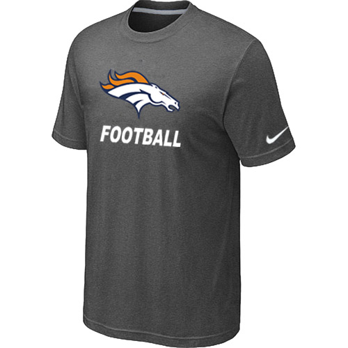 Men's Denver Broncos Nike Facility T Shirt D.Grey
