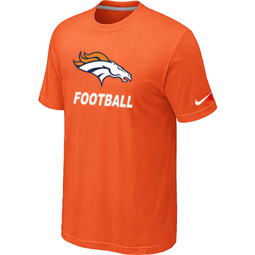 Men's Denver Broncos Nike Facility T Shirt Orange