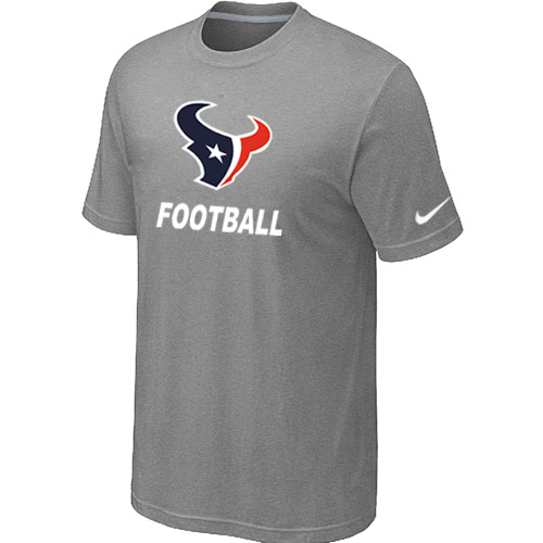 Men's Green Houston Texans Nike Facility T Shirt Grey