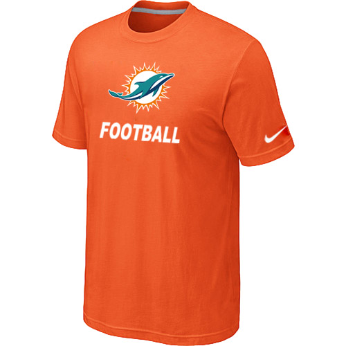 Men's Kansas Miami Dolphins Nike Facility T Shirt Orange - Click Image to Close