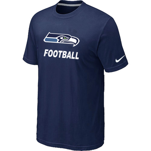 Men's Seattle Seahawks Nike Facility T Shirt D.Blue