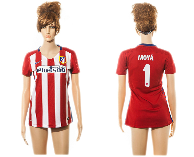 2015-16 Atletico Madrid 1 MOYA Home Women Jersey