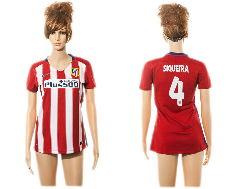 2015-16 Atletico Madrid 4 SIQUEIRA Home Women Jersey