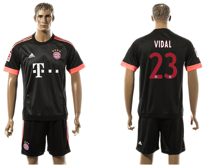 2015-16 Bayern Munchen 23 VIDAL Third Away Jersey