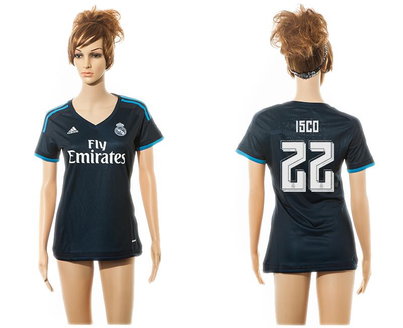 2015-16 Real Madrid 22 ISCO Third Away Women Jersey