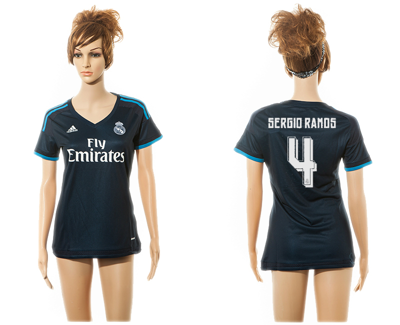 2015-16 Real Madrid 4 SERGIO RAMOS Third Away Women Jersey