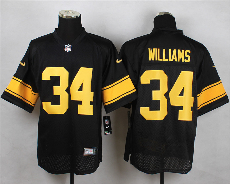 Nike Steelers 34 DeAngelo Williams Black Pro Line Elite Jersey