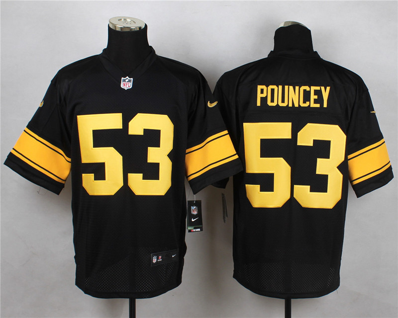 Nike Steelers 53 Maurkice Pouncey Black Pro Line Elite Jersey