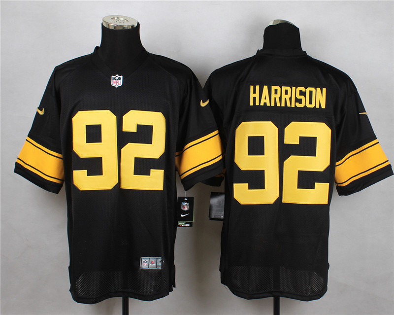 Nike Steelers 92 James Harrison Black Pro Line Elite Jersey