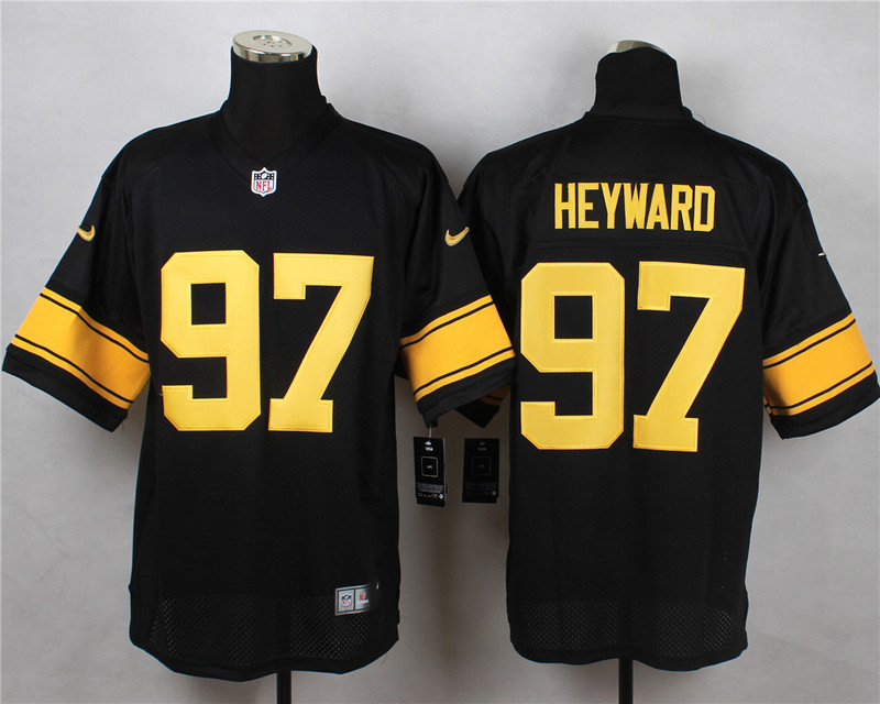 Nike Steelers 97 Cameron Heyward Black Pro Line Elite Jersey