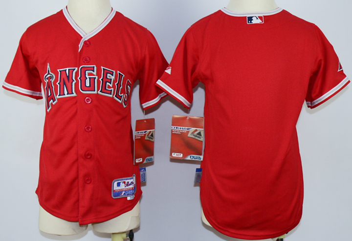 Angels Blank Red Cool Base Youth Jersey