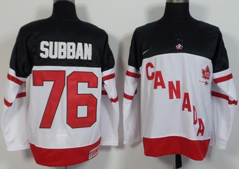 Canada 76 P.K Subban White 100th Celebration Jersey