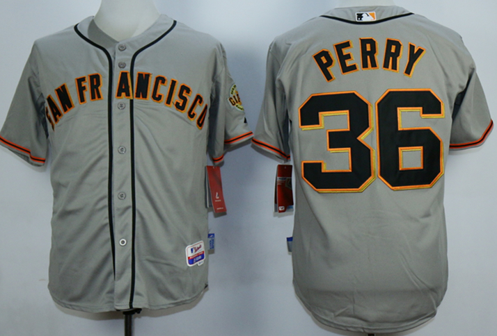 Giants 36 Gaylord Perry Grey Cool Base Jersey