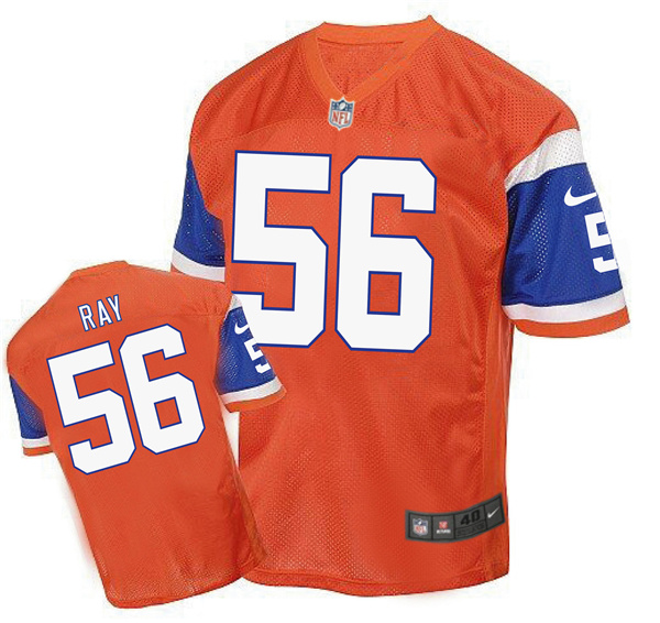 Nike Broncos 56 Shane Ray Orange Throwback Elite Jersey