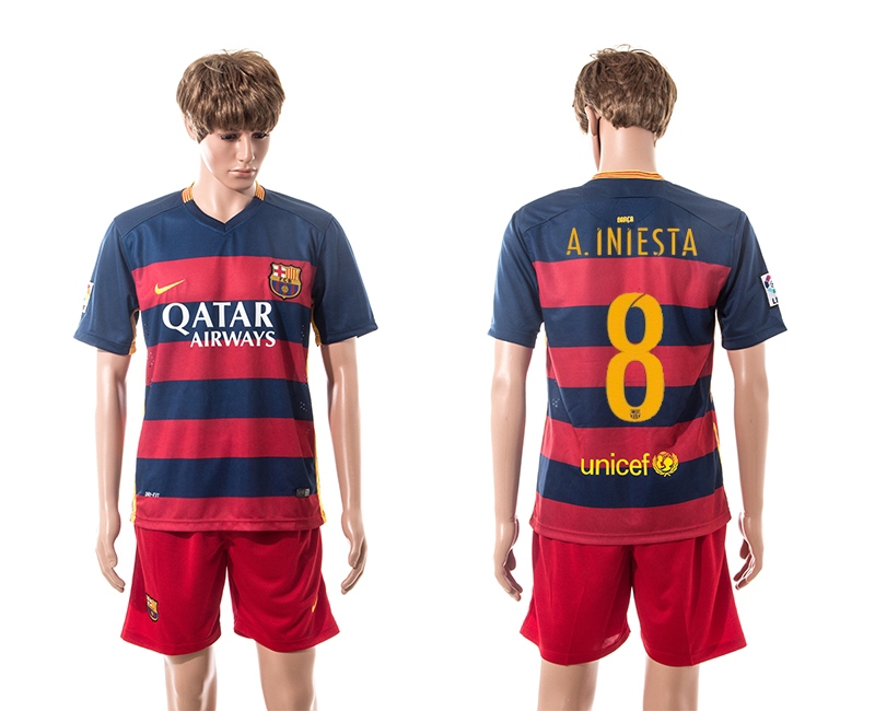 2015-16 Barcelona 8 A.INIESTA Home Jersey