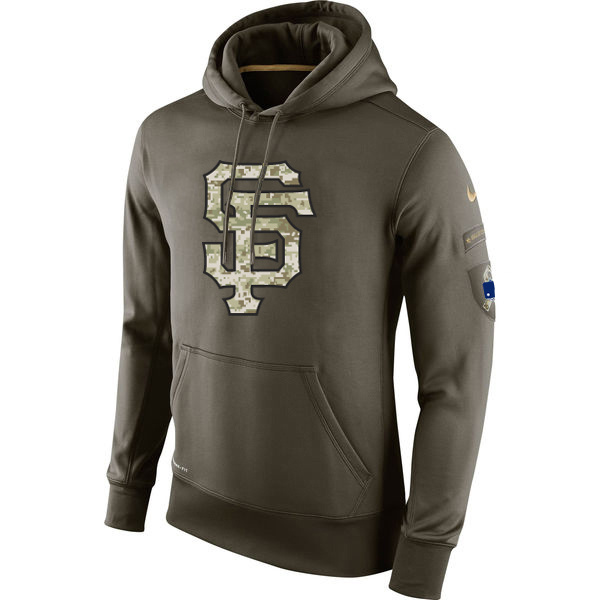 Giants Olive Green Salute To Service Hoodie