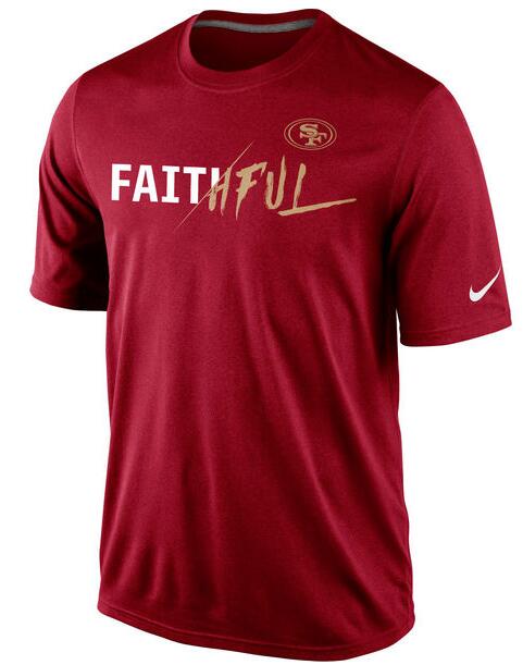 Nike 49ers Red Faithful Men's Short Sleeve T-Shirt