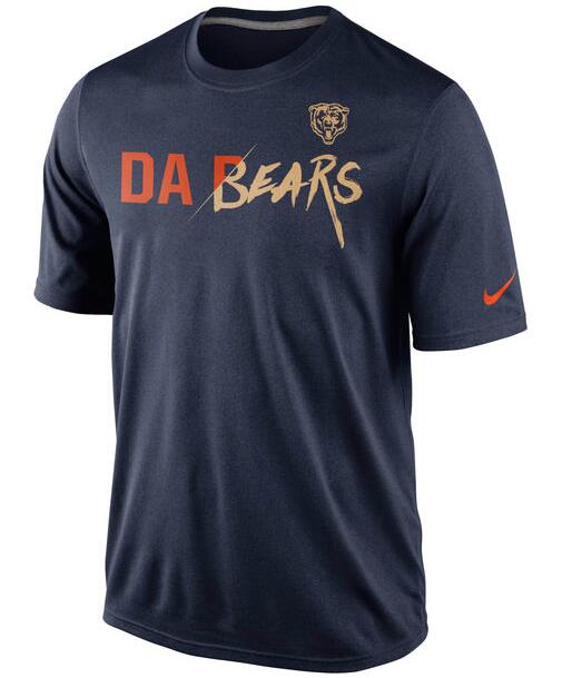 Nike Bears Navy Blue Da Bears Men's Short Sleeve T-Shirt
