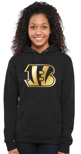 Nike Bengals Black Pro Line Gold Collection Women Pullover Hoodie
