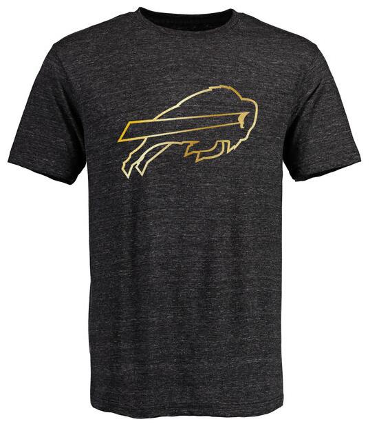 Nike Bills Black Pro Line Gold Collection Tri-Blend Men's Short Sleeve T-Shirt