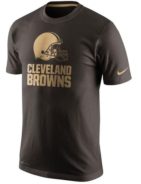 Nike Browns Brown Team Logo Gold Collection Men's T-Shirt