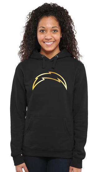 Nike Chargers Black Pro Line Gold Collection Women Pullover Hoodie
