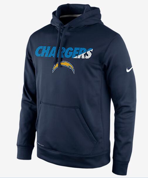 Nike Chargers Navy Blue Sideline Pullover Hoodie