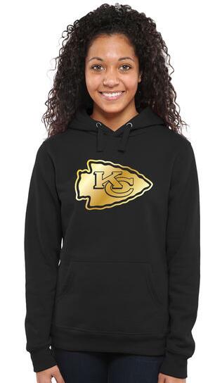 Nike Chiefs Black Pro Line Gold Collection Women Pullover Hoodie
