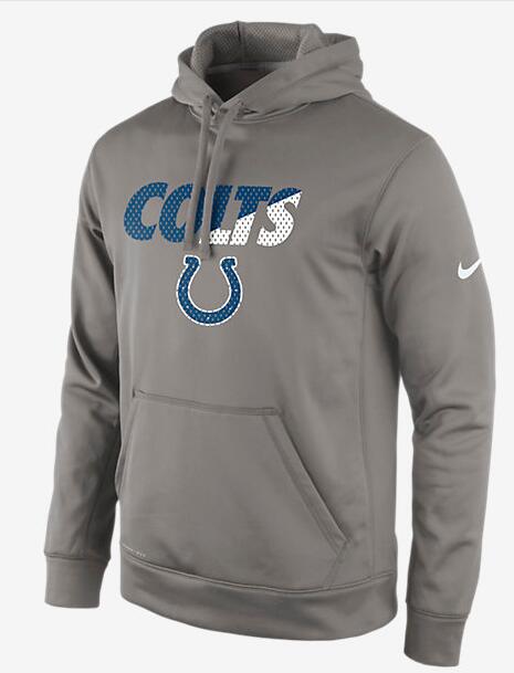 Nike Colts Grey Sideline Pullover Hoodie