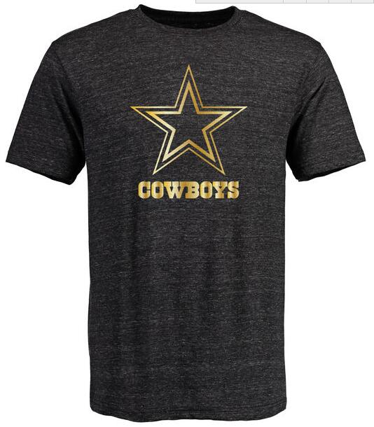 Nike Cowboys Black Pro Line Gold Collection Tri-Blend Men's Short Sleeve T-Shirt